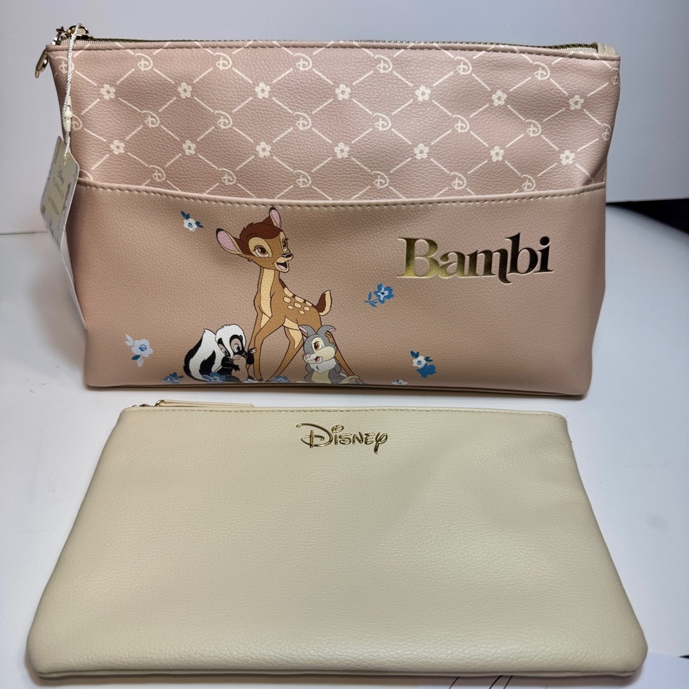 NWT. Disney's Bambi 2-in-1 Wash Bag Set by Primark. two-piece cosmetic bag set - Picture 6 of 14